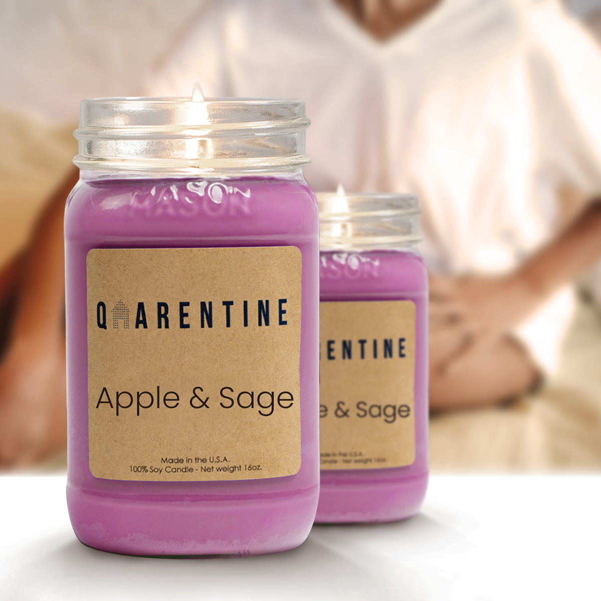 Apple & Sage | Pure Soy Wax Candle | Made in USA