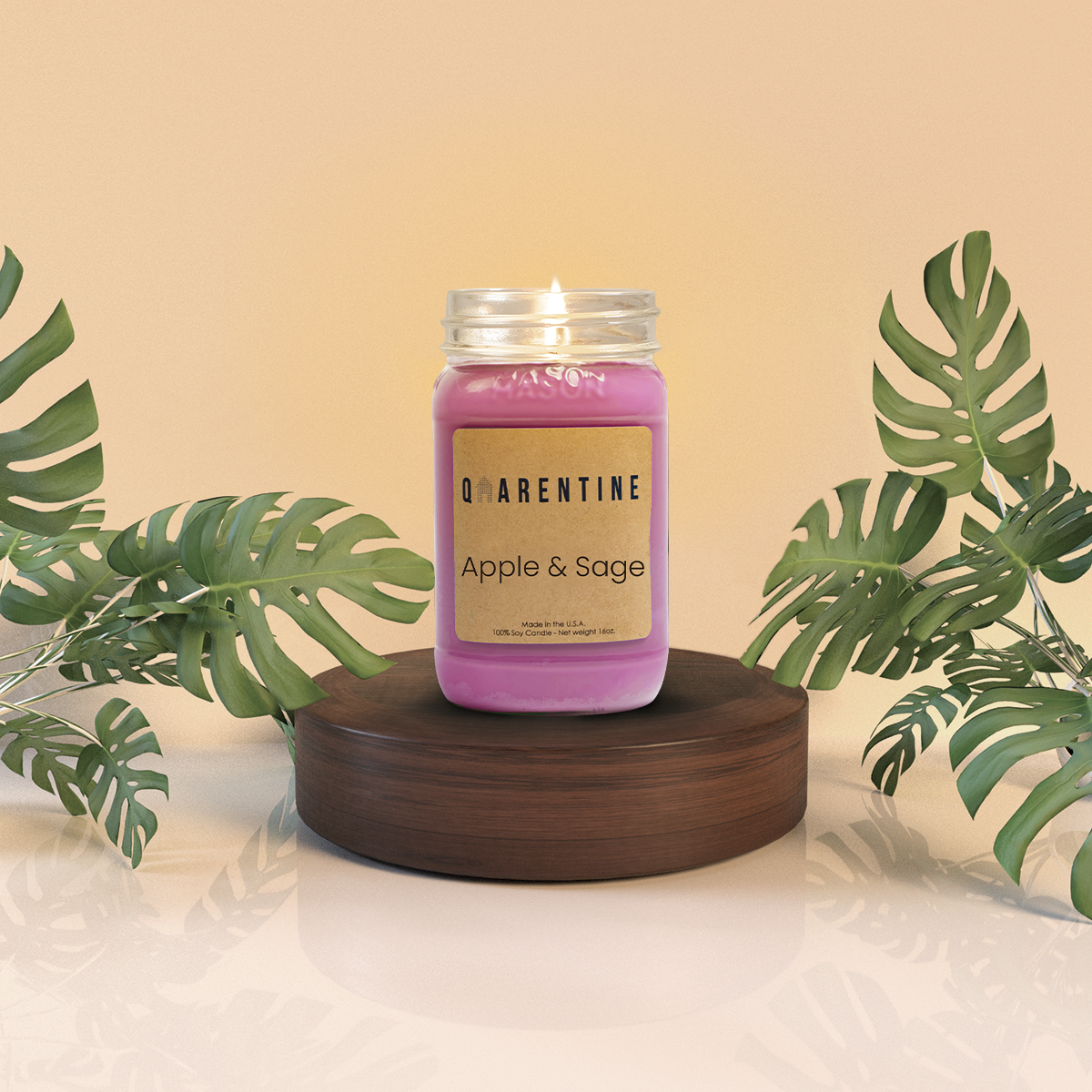 Apple & Sage | Pure Soy Wax Candle | Made in USA