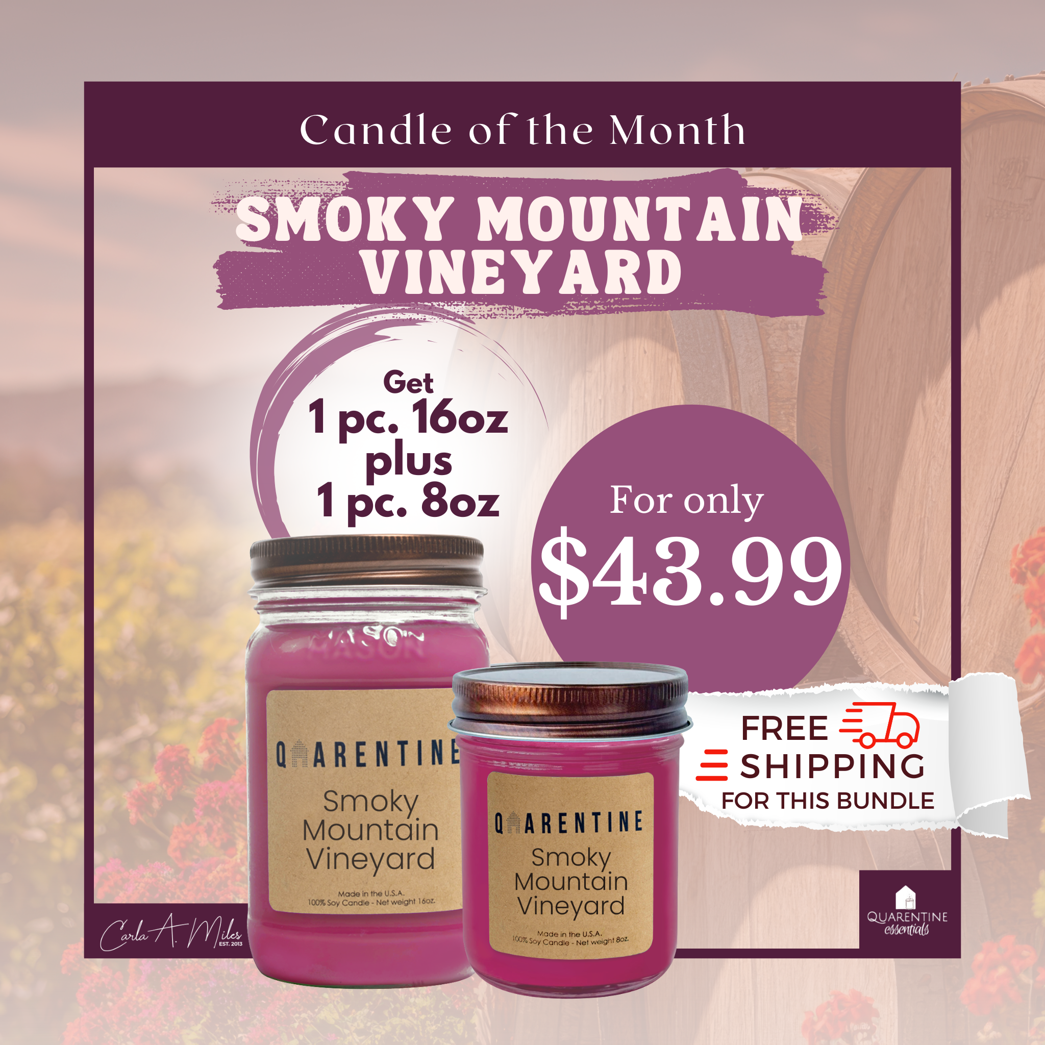 Candle of the Month - Smoky Mountain Vinetard