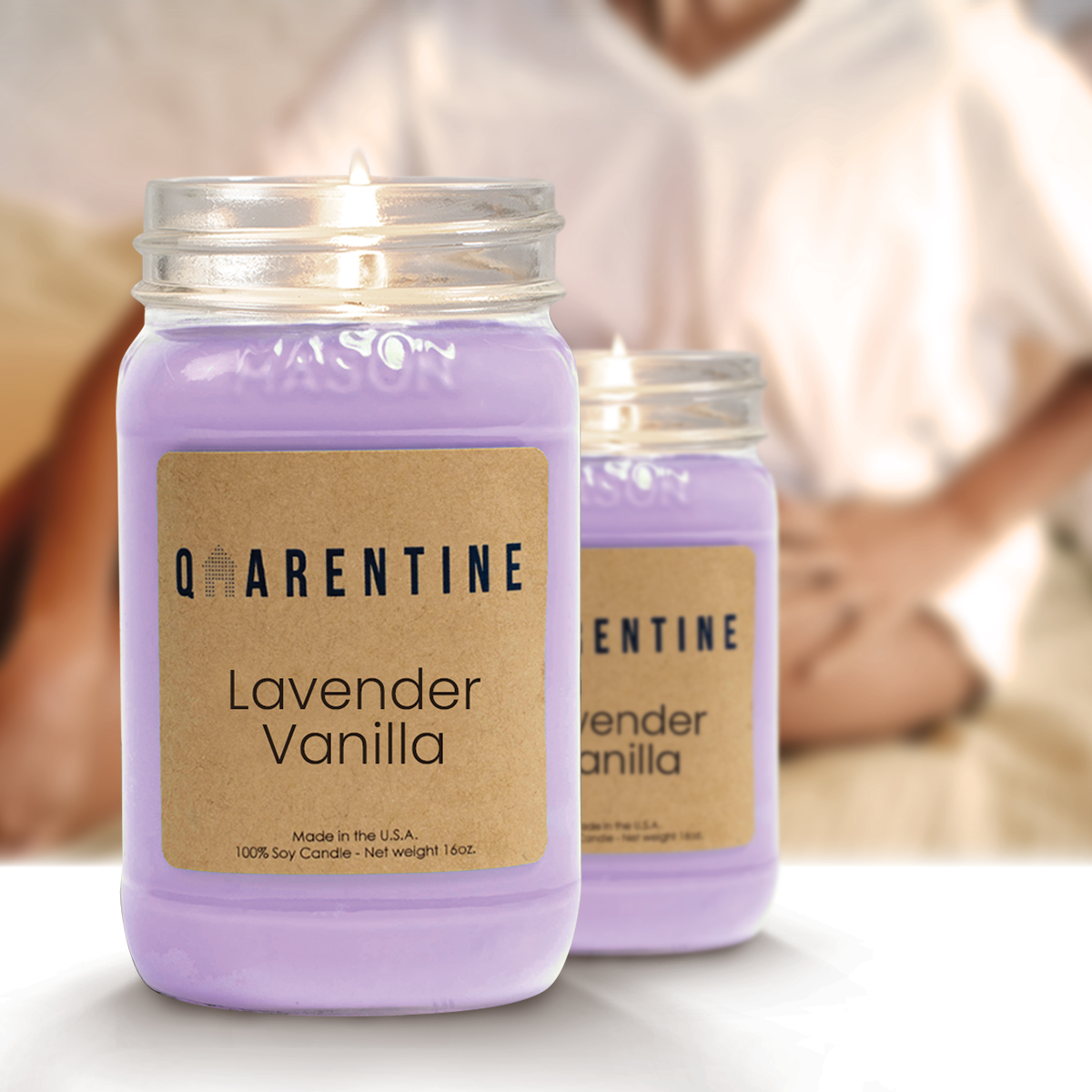 Lavender & Vanilla | Pure Soy Wax Candle | Made in USA