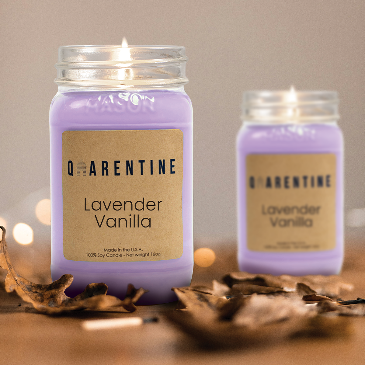 Lavender & Vanilla | Pure Soy Wax Candle | Made in USA