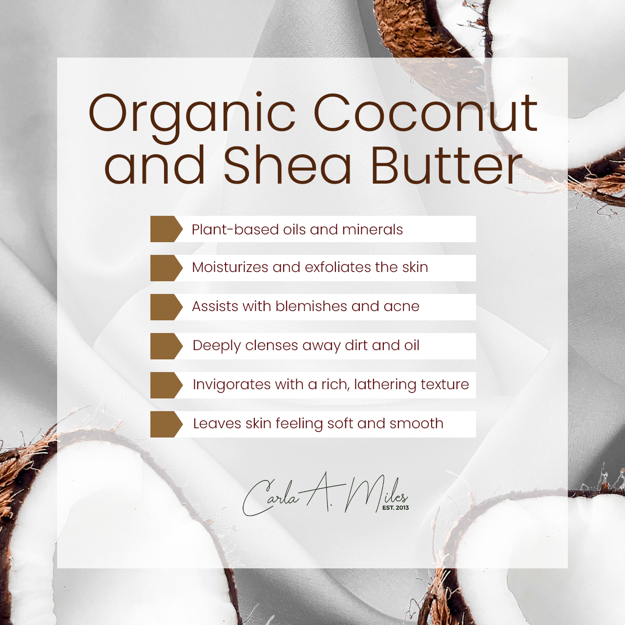 Organic Coconut and Shea Butter Soap Bar | Chemical Free | All Natural
