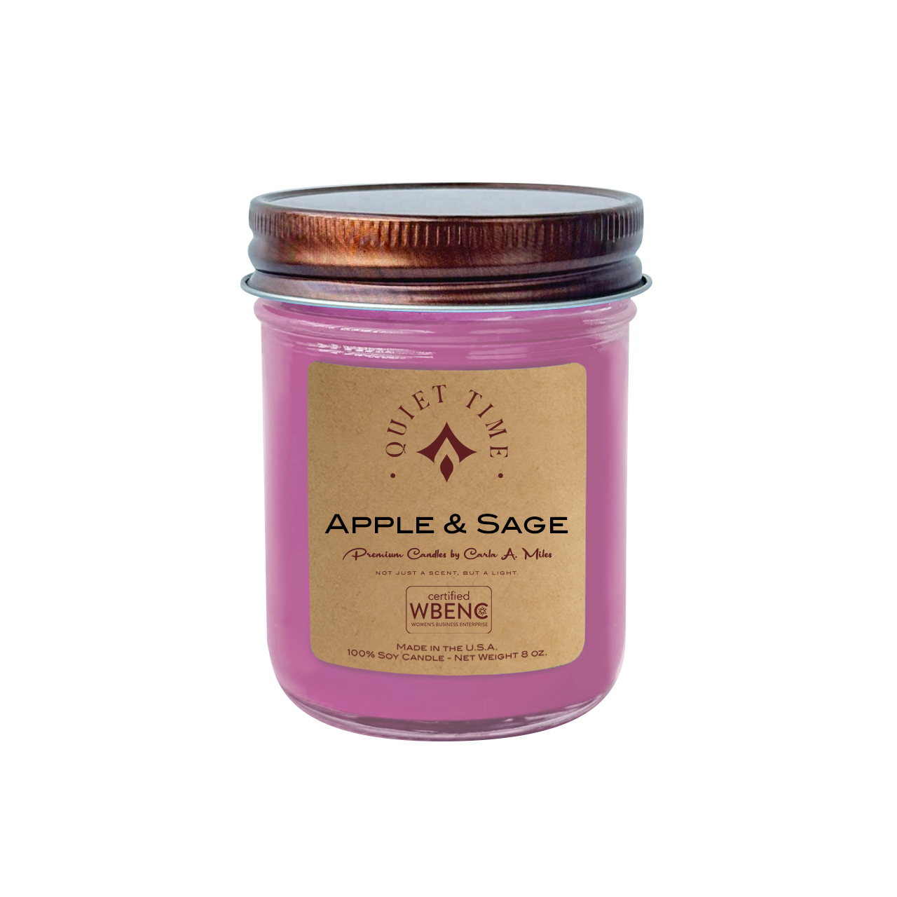 Apple & Sage | Pure Soy Wax Candle | Made in USA