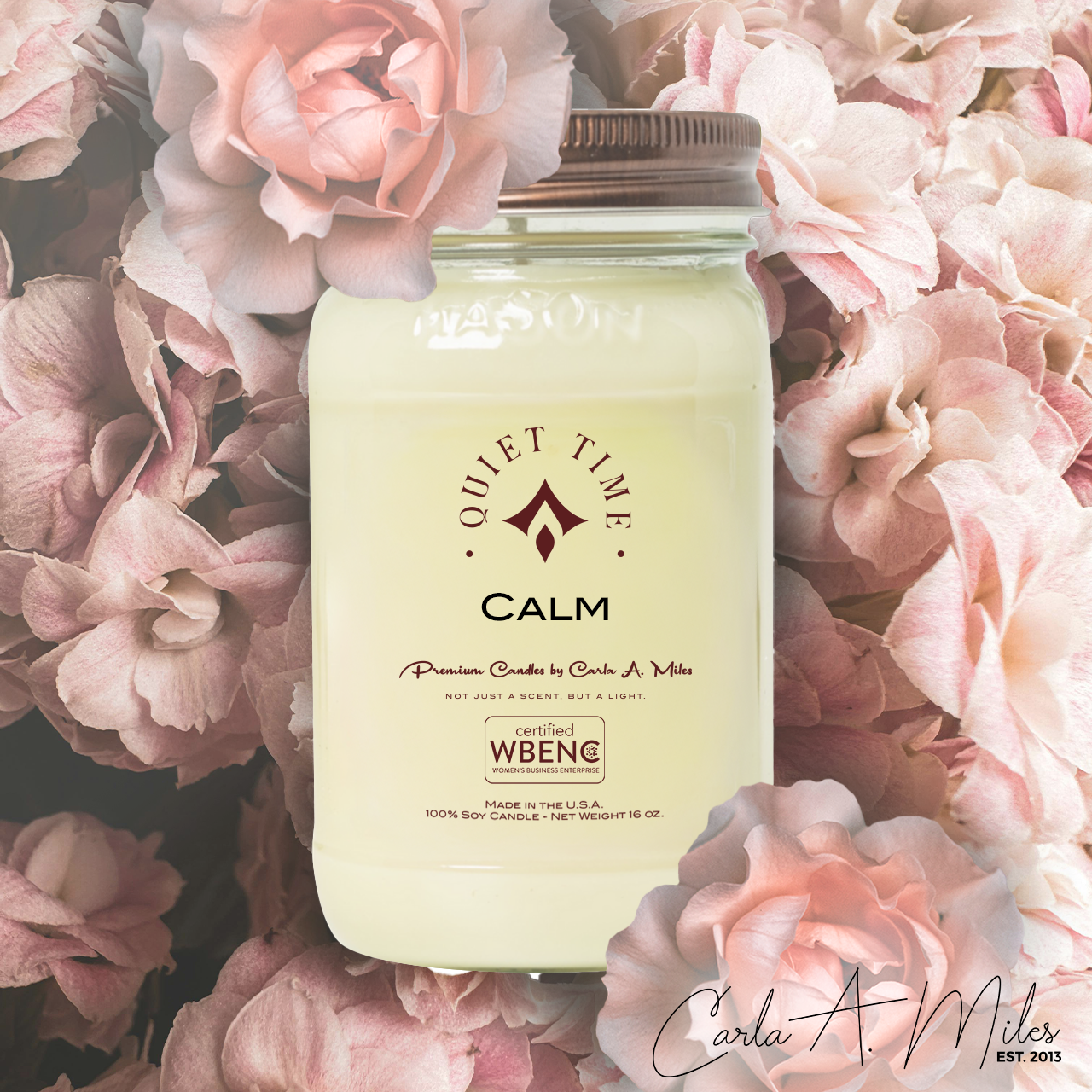 Calm | Pure Soy Wax Candle | Made in USA