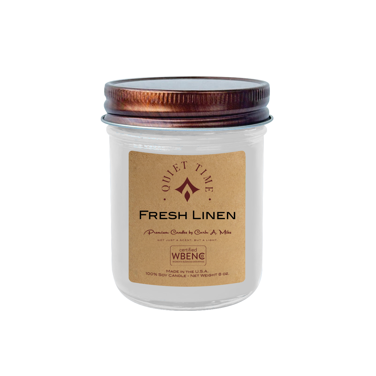 Fresh Linen | Pure Soy Wax Candle | Made in USA