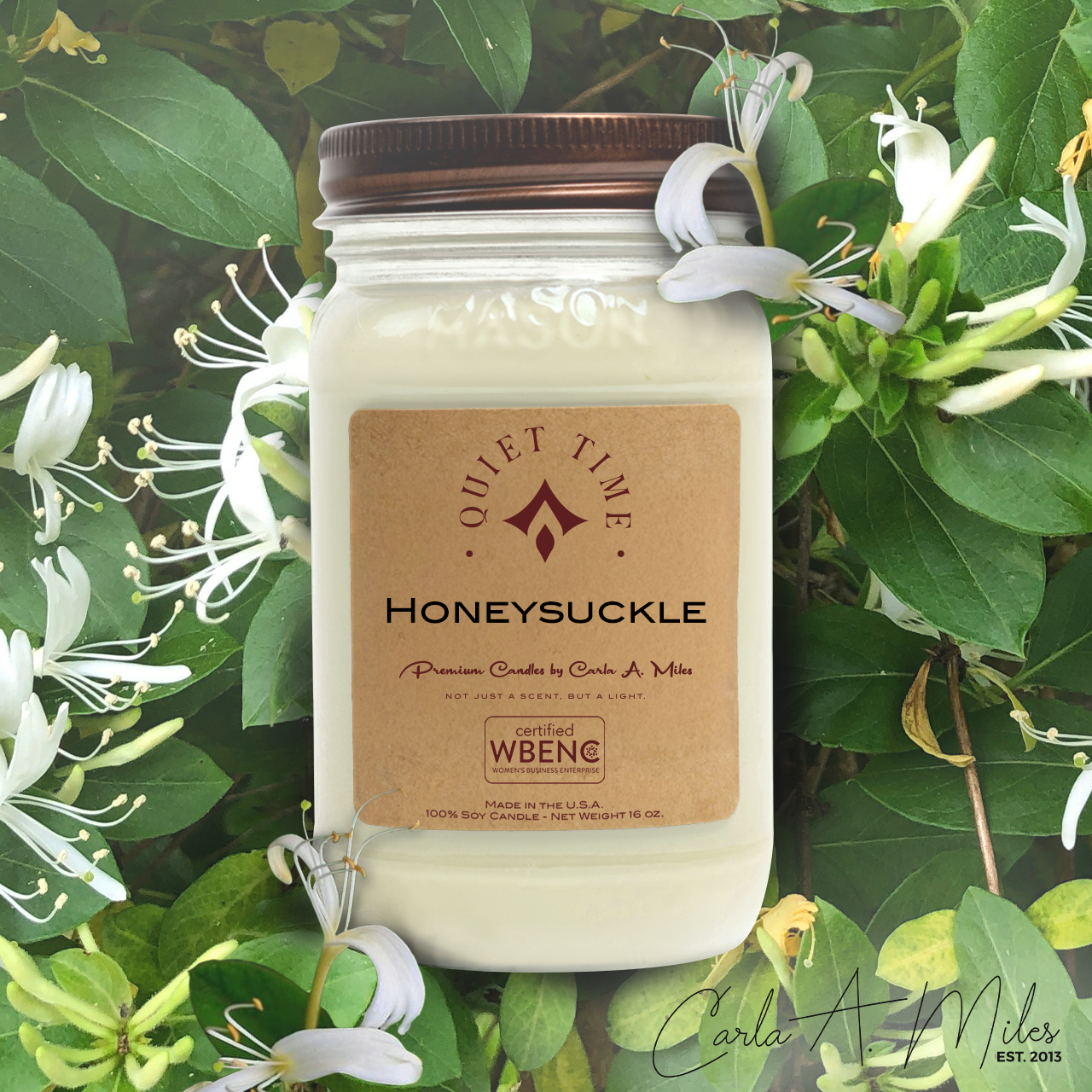 Honeysuckle | Pure Soy Wax Candle | Made in USA