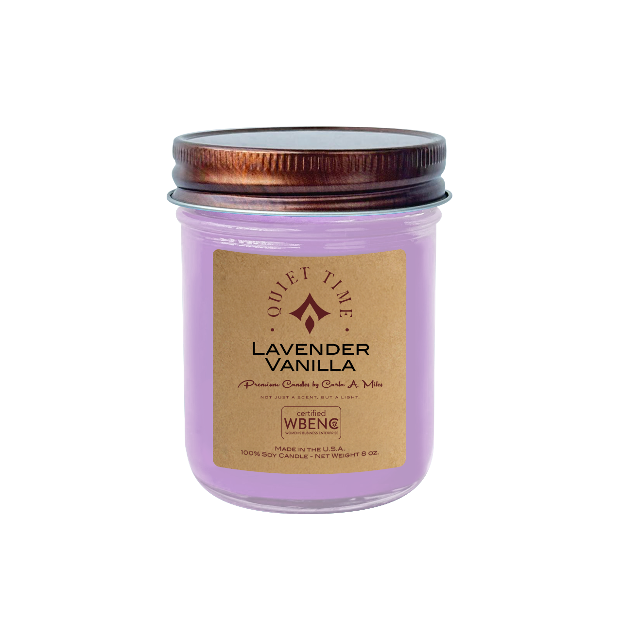 Lavender & Vanilla | Pure Soy Wax Candle | Made in USA