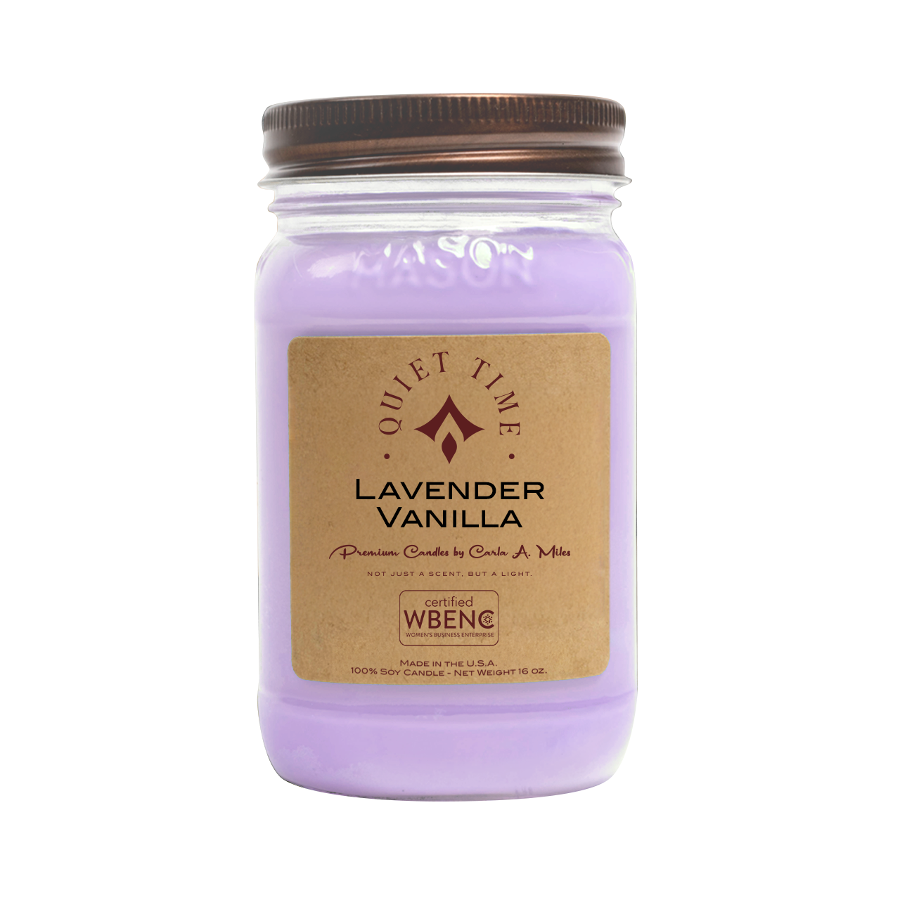 Lavender & Vanilla | Pure Soy Wax Candle | Made in USA