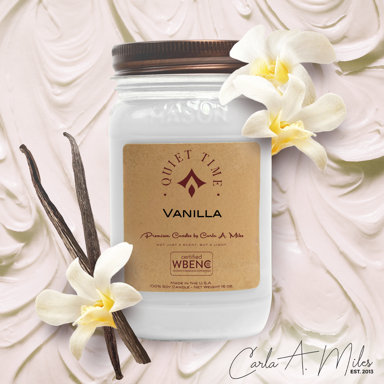 Vanilla | Pure Soy Wax Candle | Made in USA