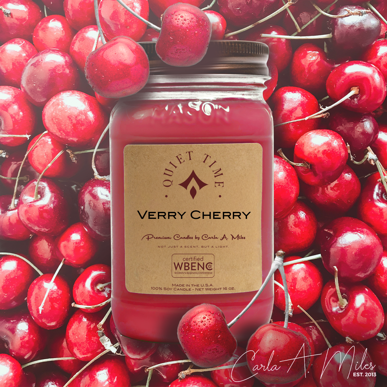 Very Cherry | Pure Soy Wax Candle | Made in USA