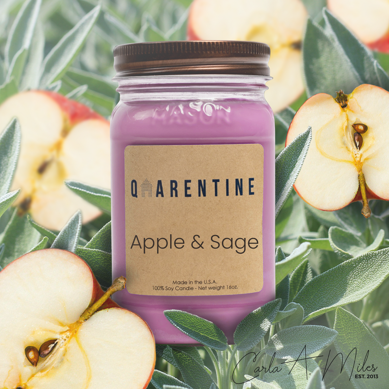 Apple & Sage | Pure Soy Wax Candle | Made in USA