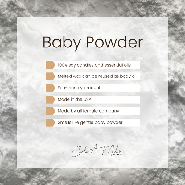 Baby Powder | Pure Soy Wax Candle | Made in USA