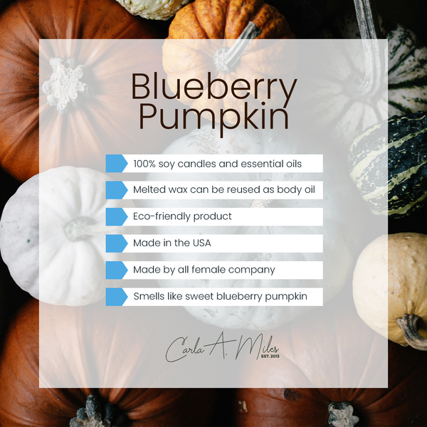 Blueberry Pumpkin | Pure Soy Wax Candle | Made in USA