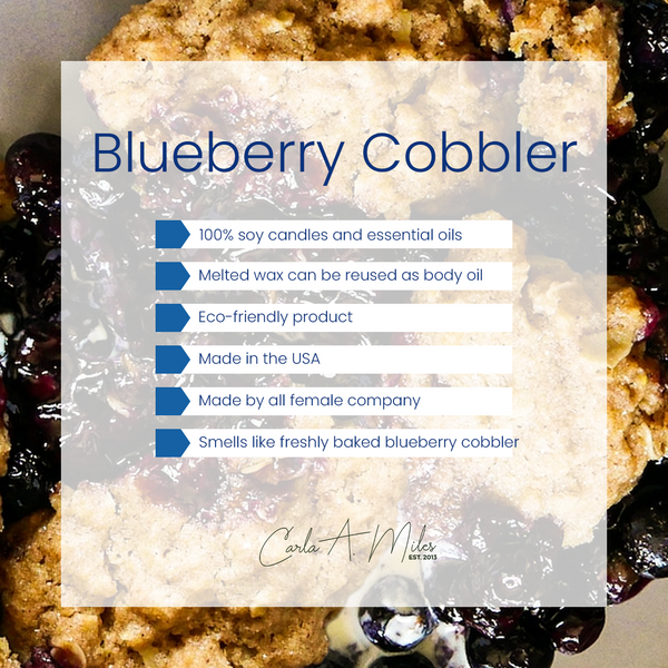 Blueberry Cobbler | Pure Soy Wax Candle | Made in USA