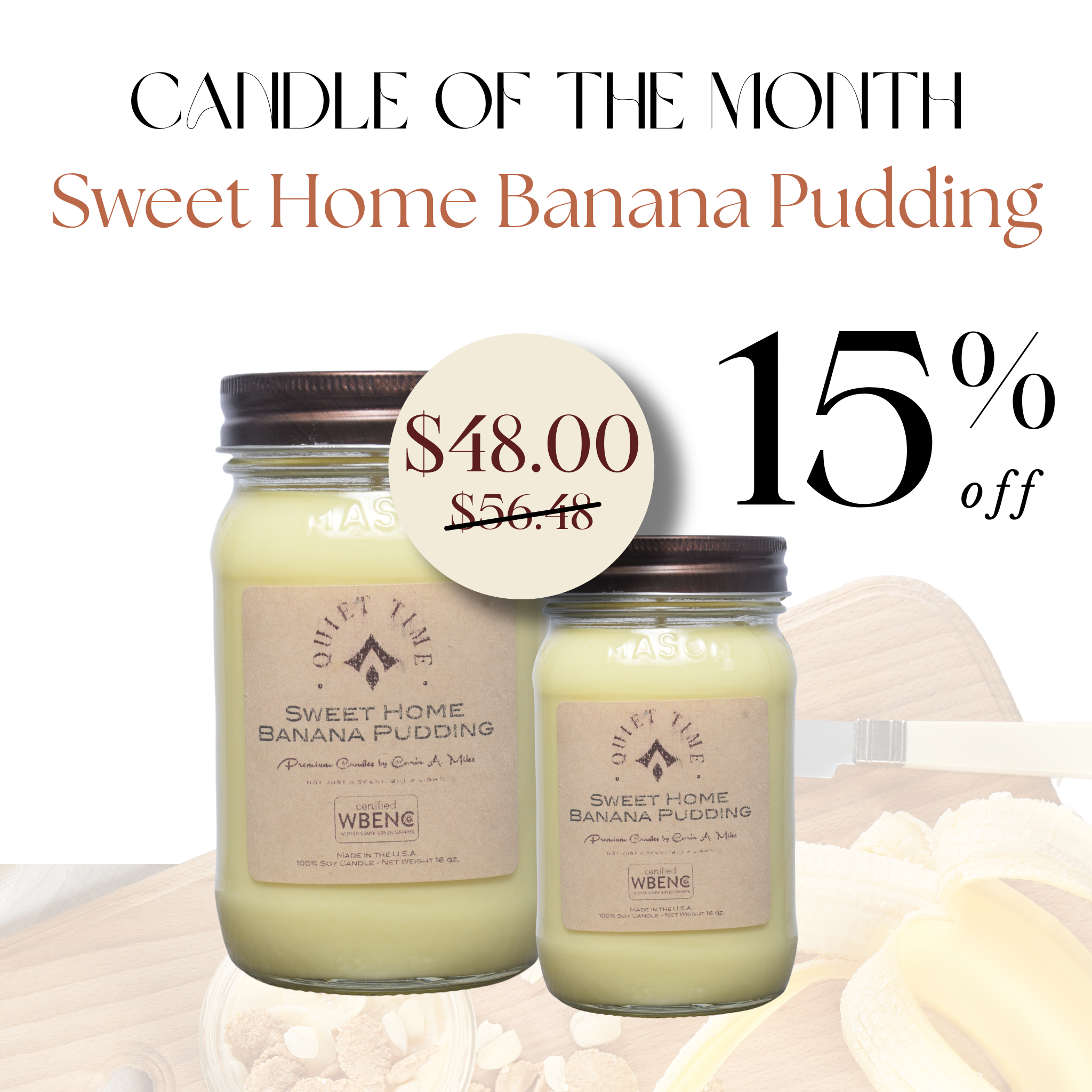 Candle of the Month - Sweet Home Banana Pudding
