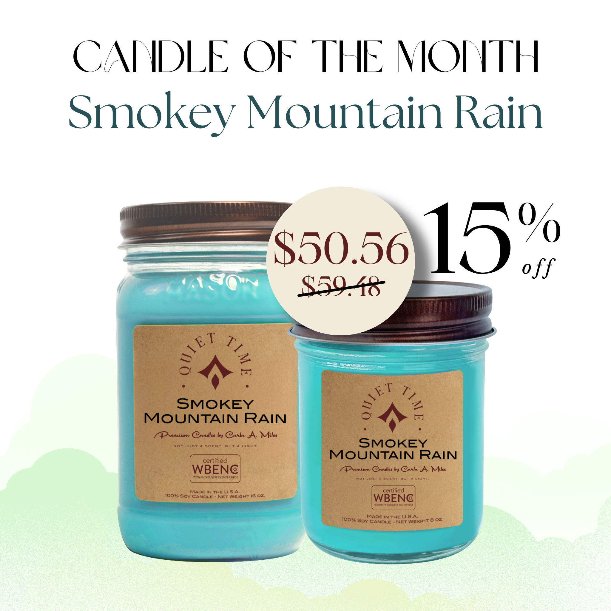 Candle of the Month - Smokey Mountain Rain