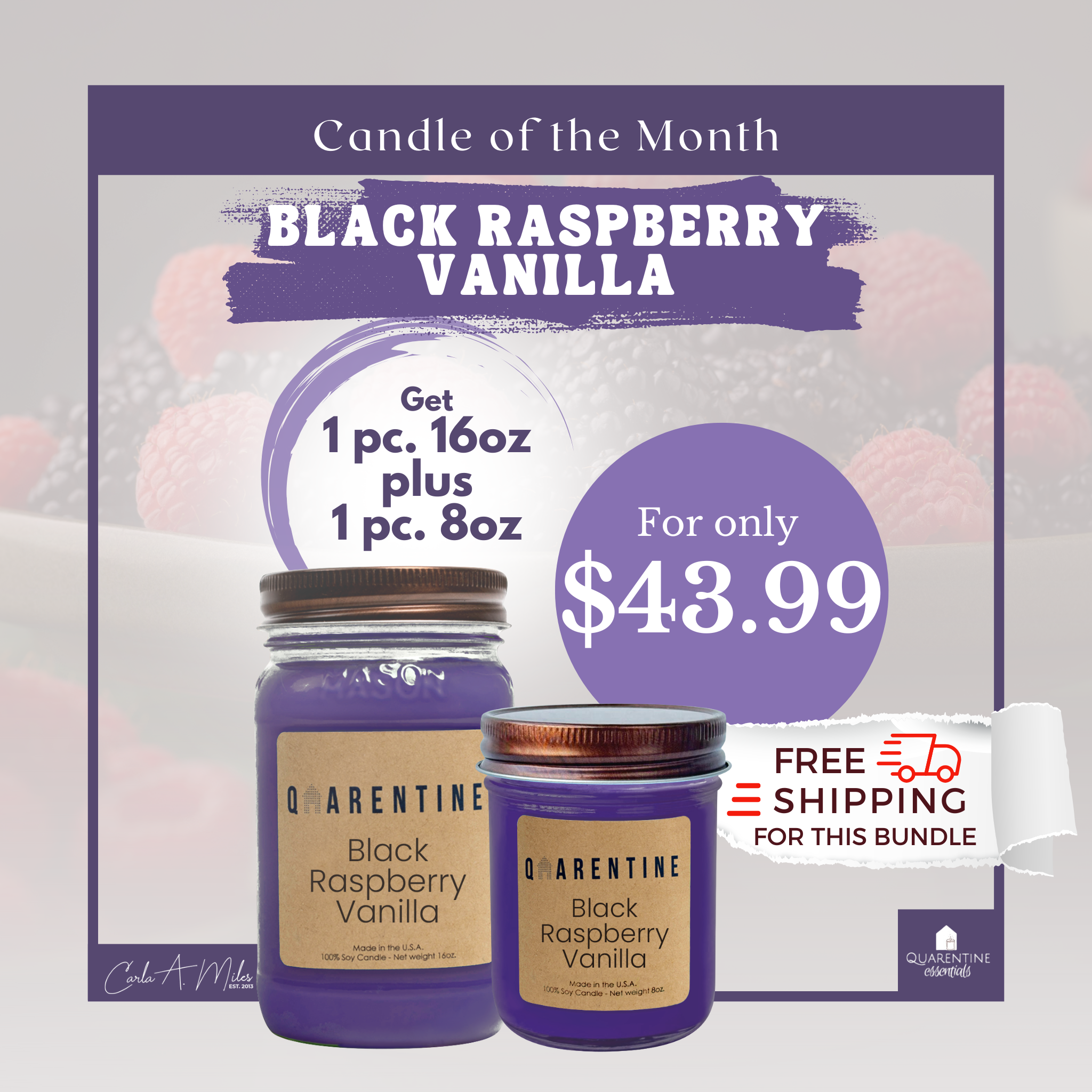 Candle of the Month - Black Raspberry Vanilla