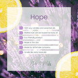 Hope | Pure Soy Wax Candle | Made in USA