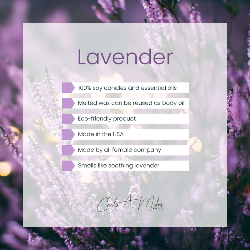 Lavender | Pure Soy Wax Candle | Made in USA