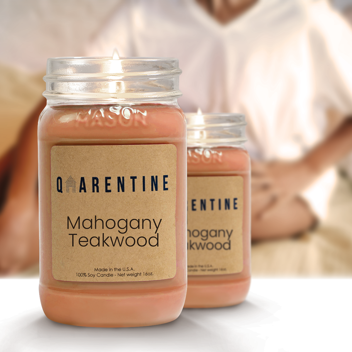 Mahogany Teakwood | Pure Soy Wax Candle | Made in USA