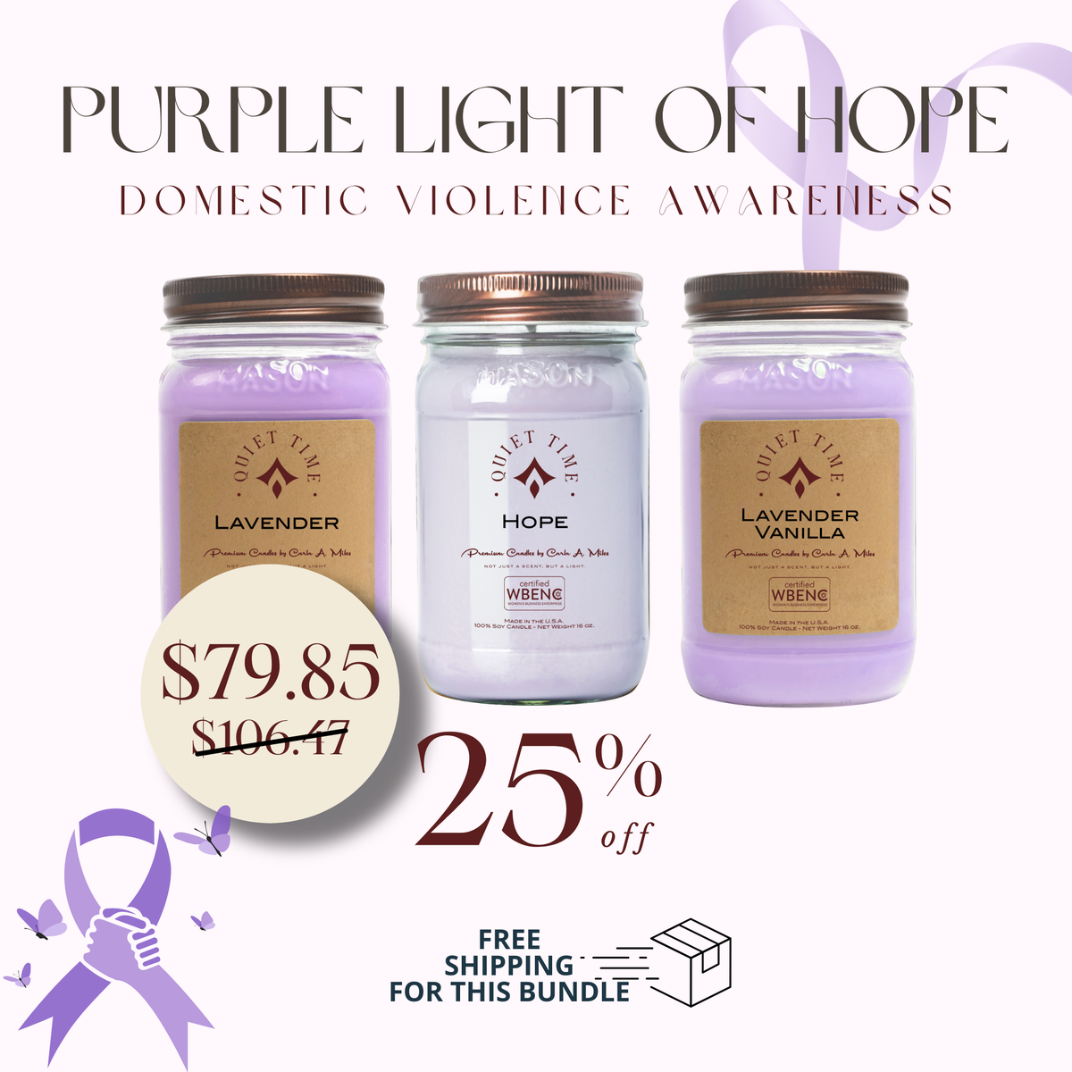 Purple Light of Hope - Domestic Violence Awareness