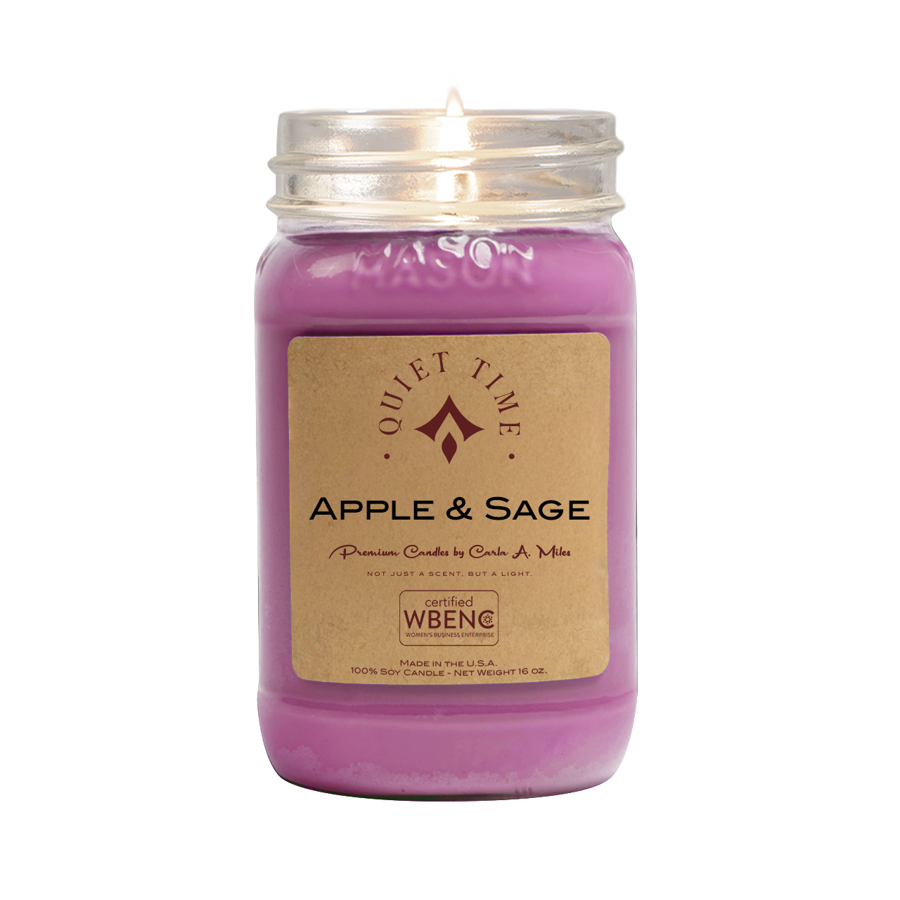 Apple & Sage | Pure Soy Wax Candle | Made in USA