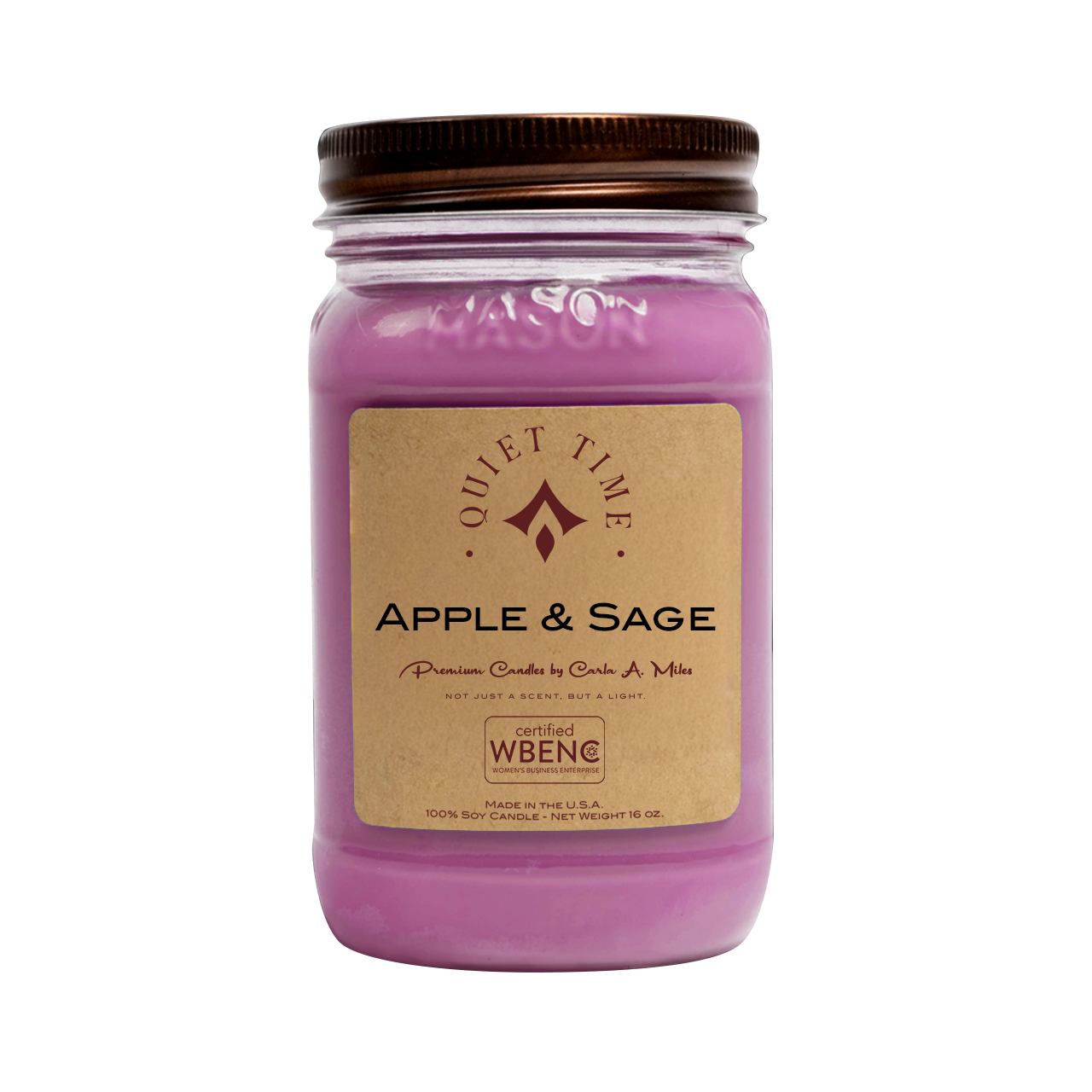 Apple & Sage | Pure Soy Wax Candle | Made in USA
