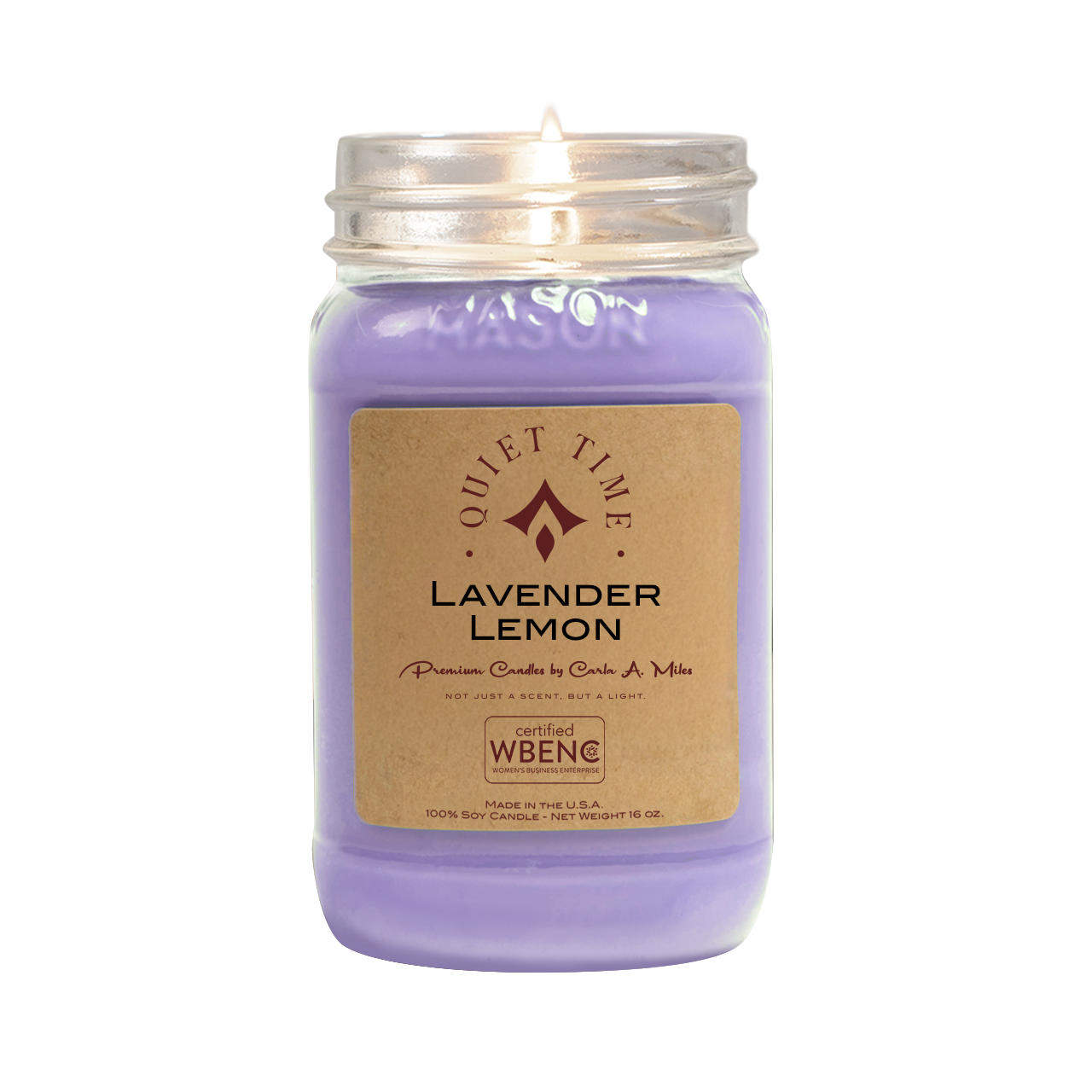 Lavender & Lemon | Pure Soy Wax Candle | Made in USA