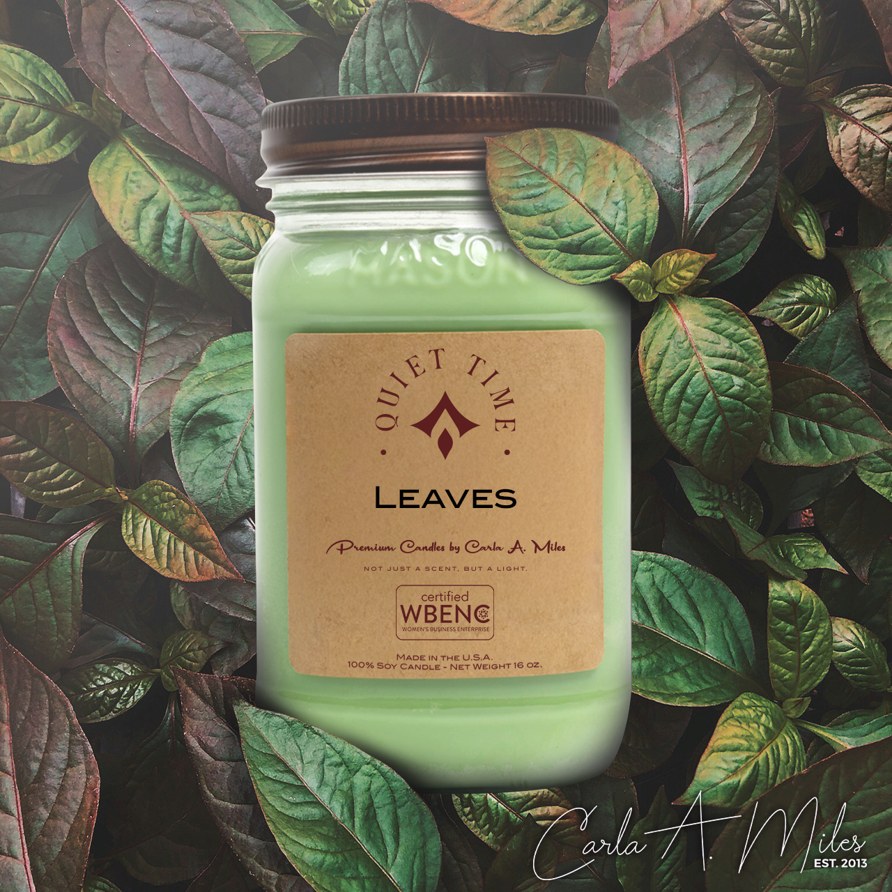 Leaves | Pure Soy Wax Candle | Made in USA