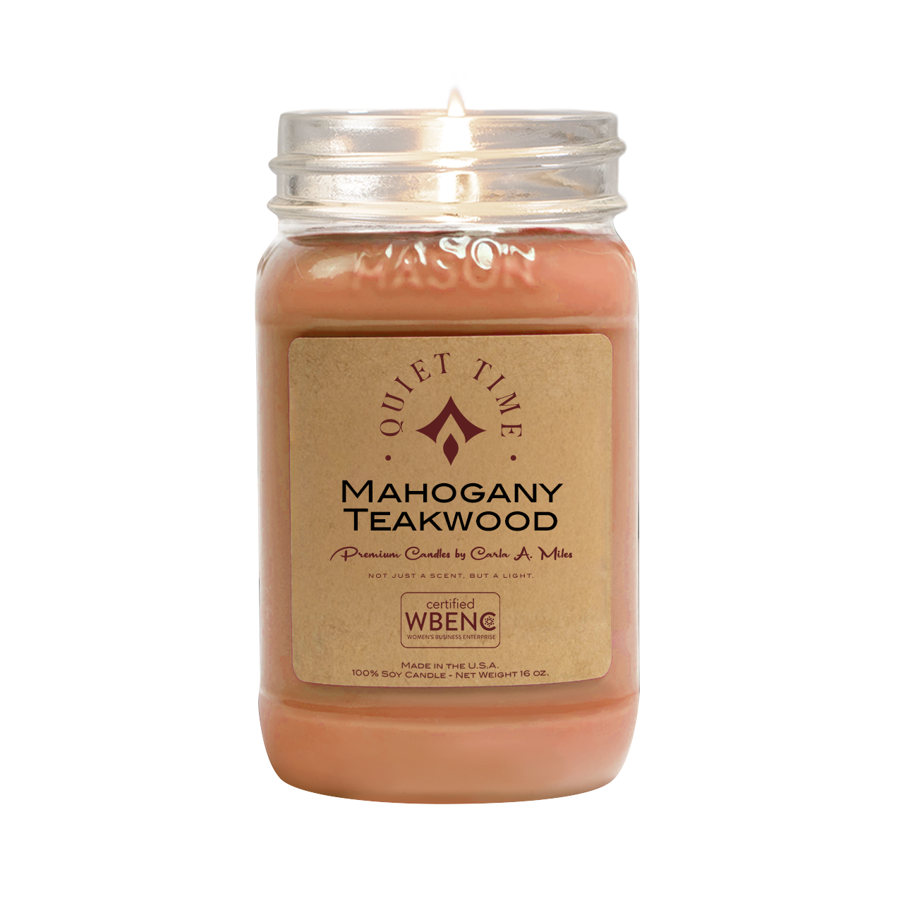 Mahogany Teakwood | Pure Soy Wax Candle | Made in USA