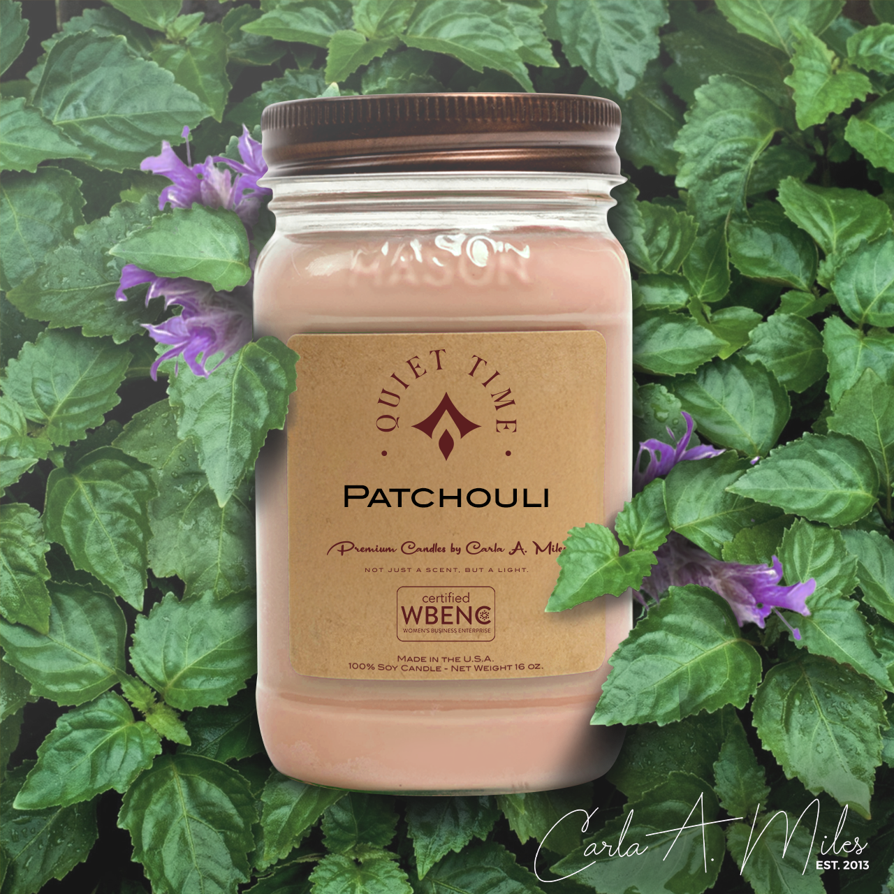 Patchouli | Pure Soy Wax Candle | Made in USA