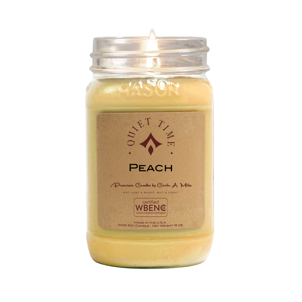 Peach | Pure Soy Wax Candle | Made in USA
