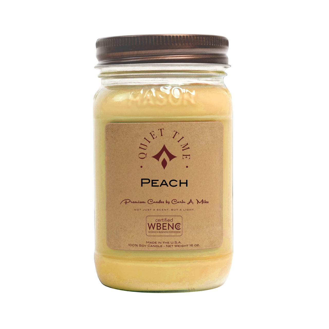 Peach | Pure Soy Wax Candle | Made in USA