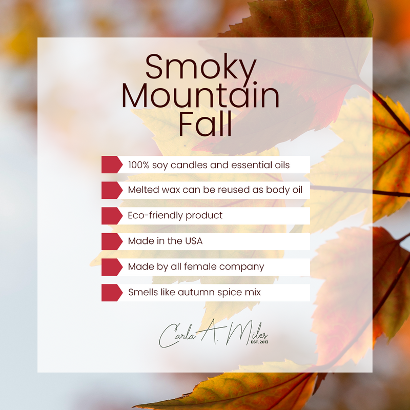 Smoky Mountain Fall | Pure Soy Wax Candle | Made in USA