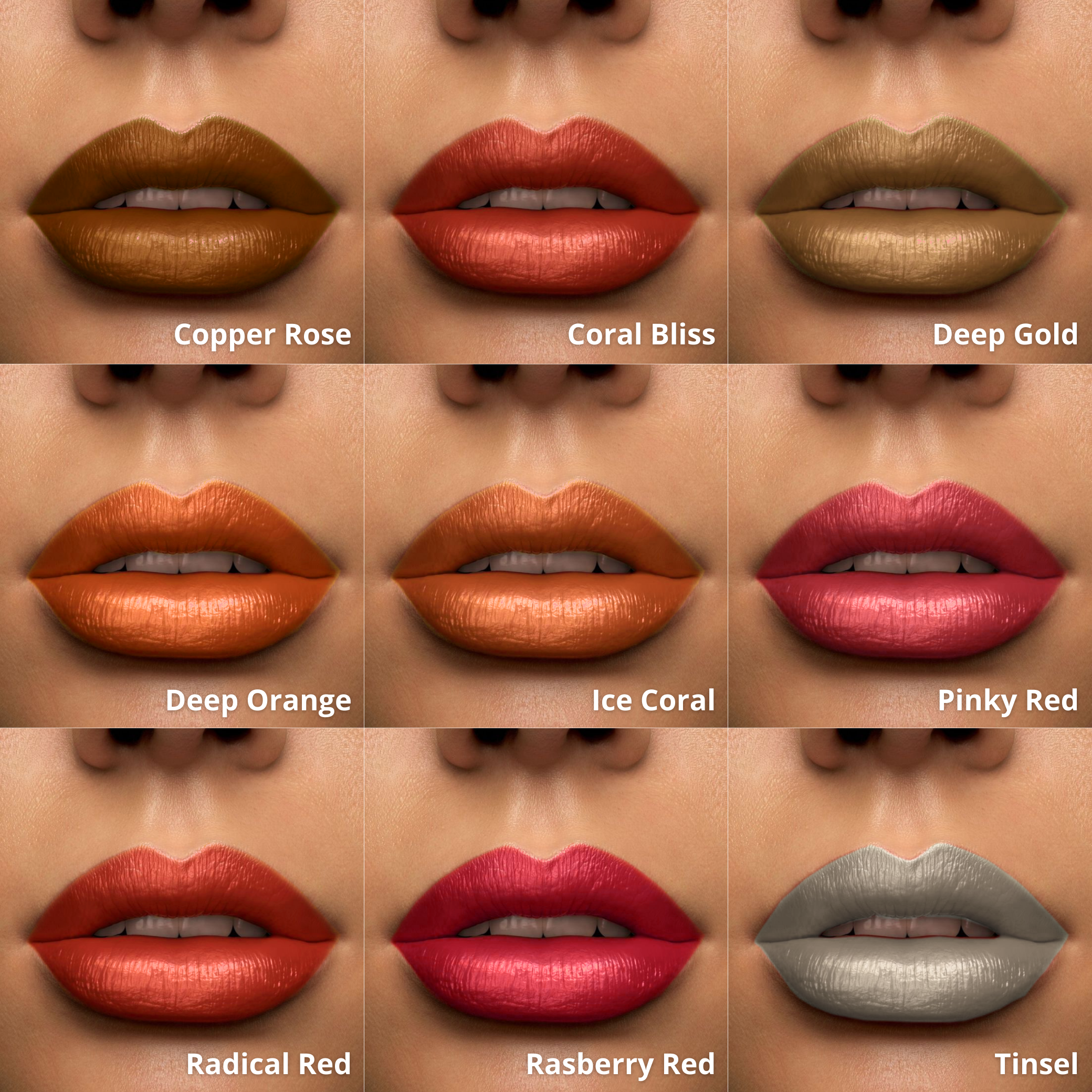 BEAM Satin Lipstick (Lighter Shades)