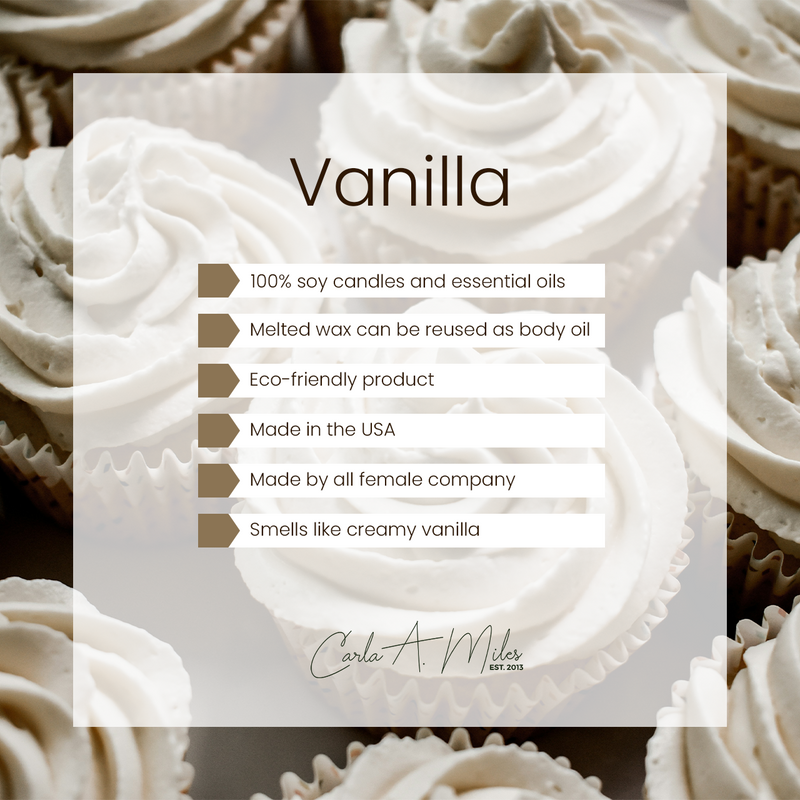 Vanilla | Pure Soy Wax Candle | Made in USA